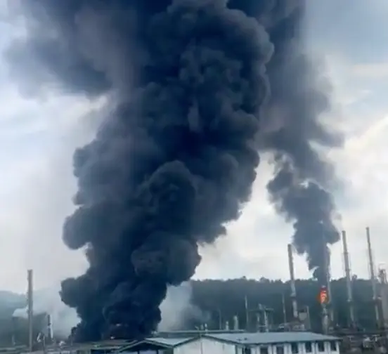 Incendio refinería de Esmeraldas